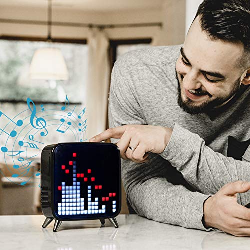 Divoom Tivoo MAX Pixel LED Art - Altavoz Bluetooth con Potencia de Salida de 40 W, batería integrada y aplicación Inteligente - Color Midnight Black