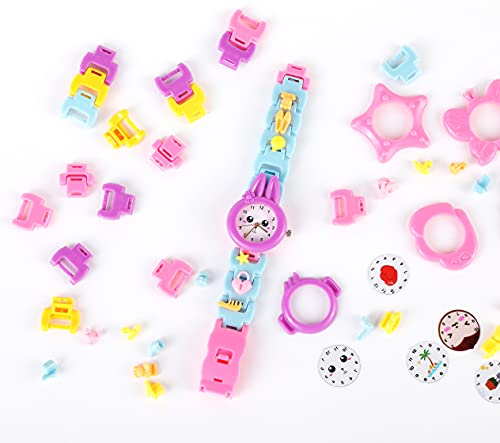 DIY-Watch-A A ALPS DIY Juguetes para Niñas, Reloj Niña, Relojes para Niñas de 3, 4, 5 y 6 años, Juguetes Educativos Niños - Regalo Creativo