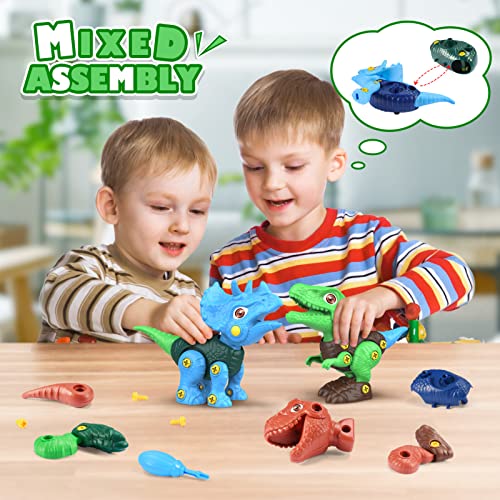 Diyfrety Juguetes Niños 3 4 5 6 7 8 9 Años, Dinosaurios Juguetes Regalo Niños 3-9 Años Juego Construccion 3-9 Años Regalo Cumpleaños Niños 3-12 Años Dinosaurio Construccion Juguete Montaje Educativo