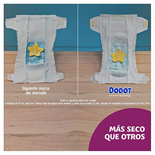 Dodot Pañales Bebé Activity Talla 5 (11-16 kg), 162 Pañales con Ajuste Más Resistente