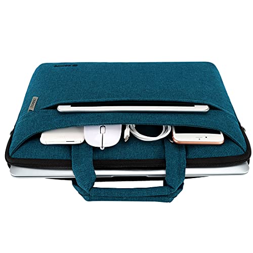 DOMISO 10 Pulgada Impermeable Funda Portatil Bolsa Maletín para portátiles con Asa para 9.7" 10.5" 11" iPad Pro,iPad Air 3 10.5,iPad Pro10.5,Surface Go 2018,iPad 4/5/6,Lenovo Yoga Book,Verde Azulado