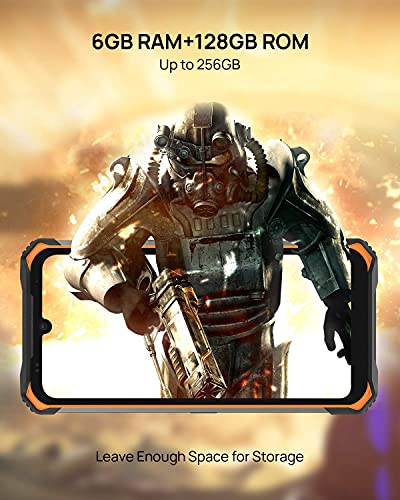 DOOGEE S86 [2021] 8500mAh Batería Movil, 6GB RAM+128GB ROM IP68 IP69K Smartphone Resistente Agua y Golpes, Cámara Cuádruple 16MP Moviles Todoterreno 4G, Helio P60 6.1inch, NFC, Naranja