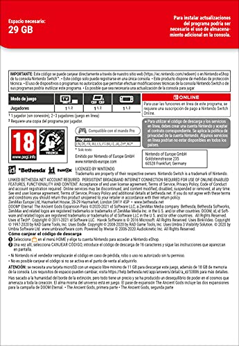 DOOM Eternal: The Ancient Gods Pase de expansión | Nintendo Switch - Código de descarga