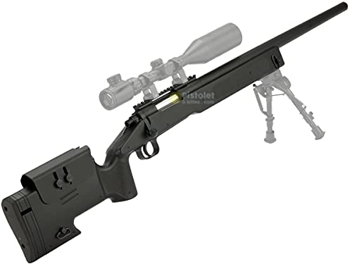 Double Eagle Airsoft M62 Sniper a muella (Spring) Negra Calibre 6mm. Potencia 0,5 Julio