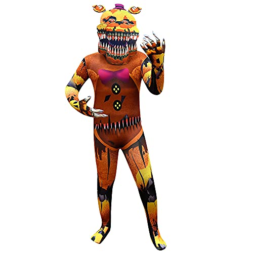 DOUBLECOIN Disfraces de Nightmare Foxy Five Nights at Freddy'S Cosplay Costume Disfraz de Juego de rol Body Cosplay para Fiesta de Halloween 5-13 Años