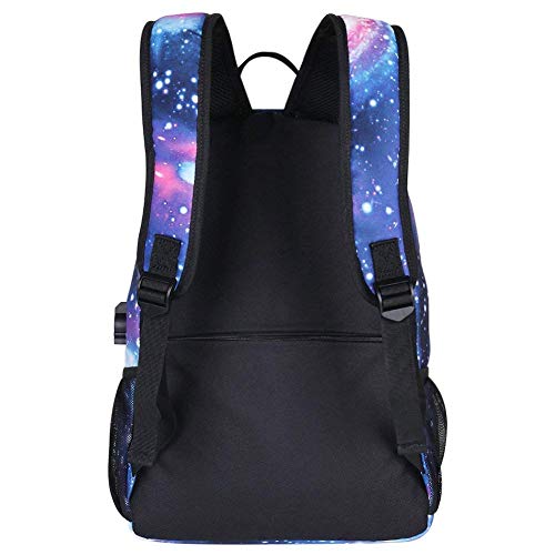 Dracarys Anime Galaxy Mochila Luminosa - Mochila Escolar con Puerto de Carga USB - Daypack Ambulante Bolso de Escuela de Hombro Bolsa para portátil para niños y niñas