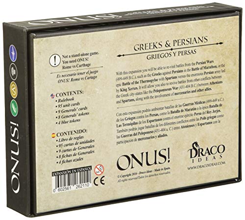 Draco Ideas Ideas-602561262110 Onus Expansion: Griegos y Persas (Español), Multicolor (BGONUSGP)