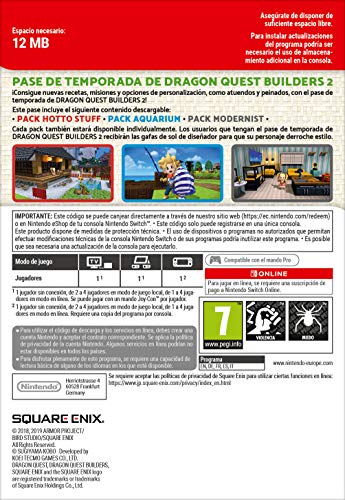 Dragon Quest Builders 2 : Pase de Temporada | Switch - Version digitale/code