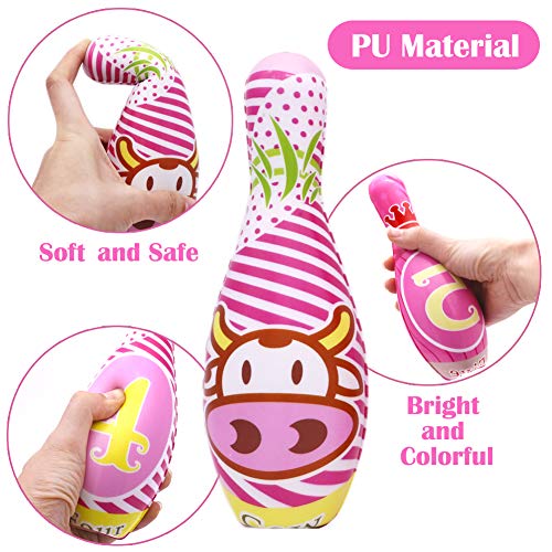 Dreamon Juego de Bolos con 10 Alfileres 2 Bolas y Bolsa de Almacenamiento Juguetes Bebe Infantiles 3 años