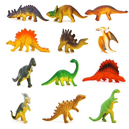 Dreamon Juego de Mini Figura Dinosaurios Prehistóricos Modelos Juguete de Mini Dino Set para Niños Chicos,12 Teilig