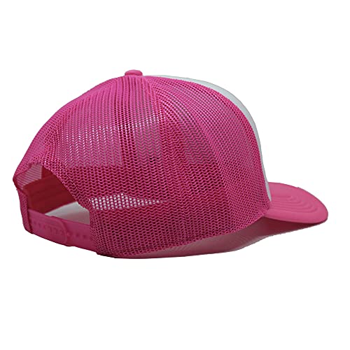 DRESSED IN MUSIC PLAY WITH ME Gorra Tipo Trucker - Visera Curvada - Talla única - Gorra Ajustable Snapback - Parche Bordado Surf Monkey - Diseño de 5 Paneles con Espuma (Naranja/Blanco)