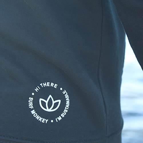 DRESSED IN MUSIC PLAY WITH ME Hoodie Sudadera Ecológica con Capucha para Hombre - Algodón Orgánico Gots Surf Monkey® (Negro Canguro, M)