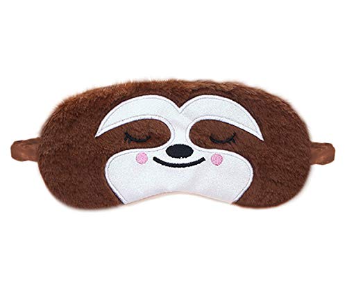 dressfan Linda 3D Máscara de Ojos Animal para Dormir Viajar Mascarilla Transpirable de Sueño Sombra de Mascara de Dormir Niño Mujer Adulta Ntifaz para Dormir (Una Talla, E-Marrón)