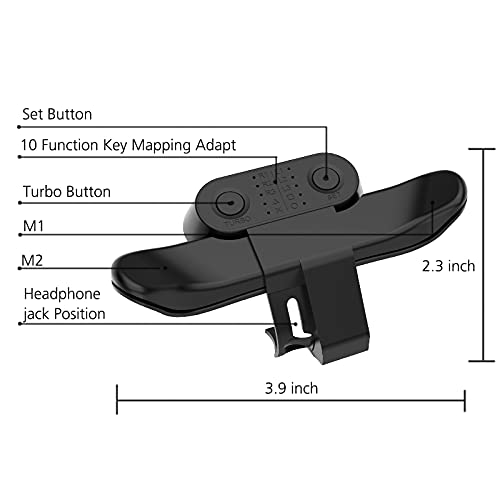 DRILI Accesorio de botón trasero para controlador PS4