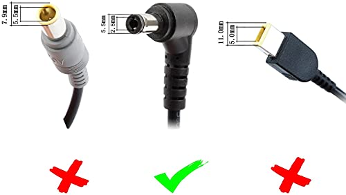 DTK 20V 4.5A 90W Cargadores y adaptadores para portátiles y netbooks para Lenovo thinkpad IdeaPad Cargadore Portátile Netbook Ordenador Computadora AC Laptop Adaptador Cargador Connector:5.5 x 2.5mm