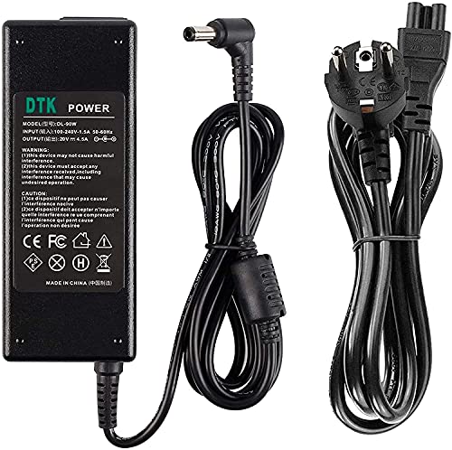 DTK 20V 4.5A 90W Cargadores y adaptadores para portátiles y netbooks para Lenovo thinkpad IdeaPad Cargadore Portátile Netbook Ordenador Computadora AC Laptop Adaptador Cargador Connector:5.5 x 2.5mm