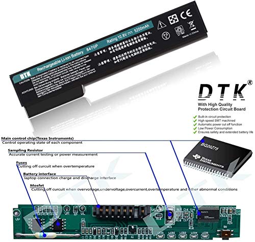 DTK Batería para HP EliteBook 8460P 8470P 8560P 8570P 8470W ProBook 6560b 6570b 6460b, P/N: CC06 CC06XL CC09 628670-001 628668-001 628666-001 HSTNN-F08C Baterías portátiles y netbooks 10.8V 5200mAh