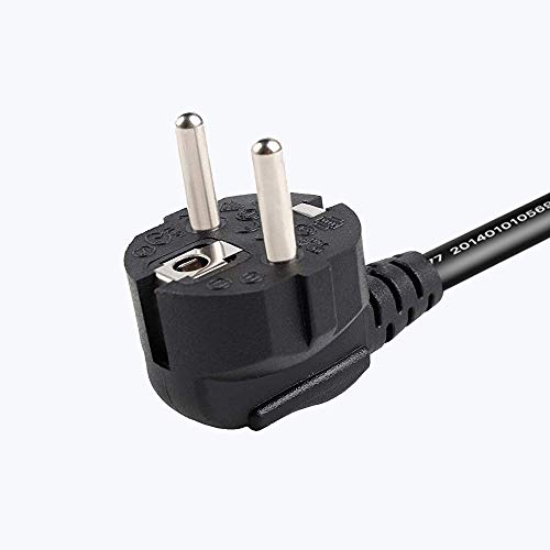 DTK Cable de Alimentación (2 Piezas) 1,2M IEC320 C13 H05VV-F para Impresora, PC, Monitor, Televisión, Proyector, PS3 / PS4 Pro, Equipo de DJ,Cable IEC Negro de 3 Pines