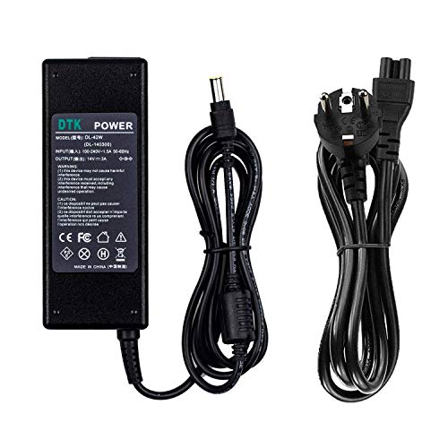 DTK Cargador Adaptador para Samsung Monitor,14V 3A 42W Fuente de Alimentación para Samsung SyncMaster S22A300B S20A350B LTM1555 y más Monitors LCD TFT, Conector:6,5 * 4,4MM EUR