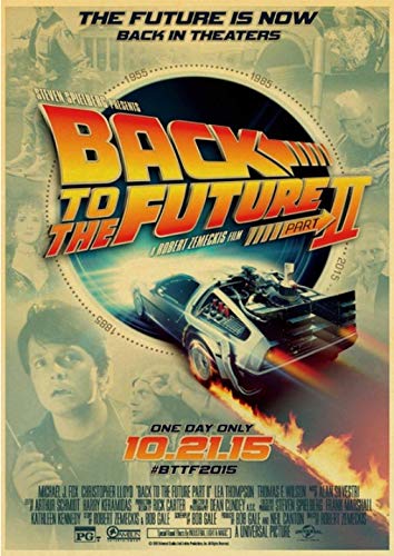 DUDUANLIAN Canvas Poster Movie Poster Back To The Future Posters Wall Stickers Retro Poster Prints High Definition For Living Room Home Decals 50 * 70Cm (No Frame) Waterproof and Durable