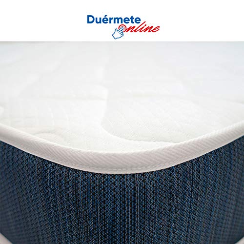 Duérmete Online Colchón viscoelástico Cyan Viscografeno Reversible (Cara Invierno-Verano) | Antibacteriano | Fabricado en ESPAÑA, 0, 135x180