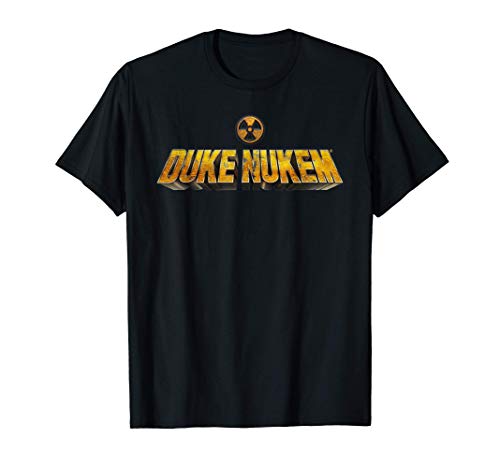 Duke Nukem Logo Radiation Symbol Official Retro Gaming Camiseta