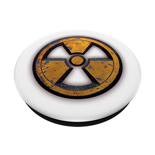 Duke Nukem Radiation Symbol Classic Video Game Retro PopSockets PopGrip: Agarre intercambiable para Teléfonos y Tabletas