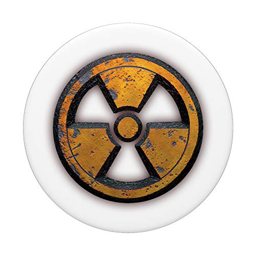 Duke Nukem Radiation Symbol Classic Video Game Retro PopSockets PopGrip: Agarre intercambiable para Teléfonos y Tabletas