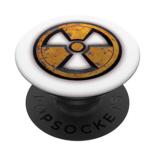 Duke Nukem Radiation Symbol Classic Video Game Retro PopSockets PopGrip: Agarre intercambiable para Teléfonos y Tabletas