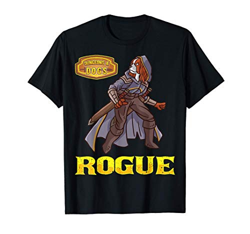 Dungeons and Dogs Rogue Dog D20 Dice RPG Board Game Gamer Camiseta