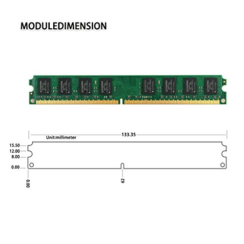 DUOMEIQI 8GB Kit （4X 2GB） 2RX8 DDR2 800MHz DIMM PC2-6300 PC2-6400 CL6 1.8v 240 Pin Non-ECC Módulo RAM de Memoria de Escritorio sin búfer Compatible con el Sistema Intel AMD