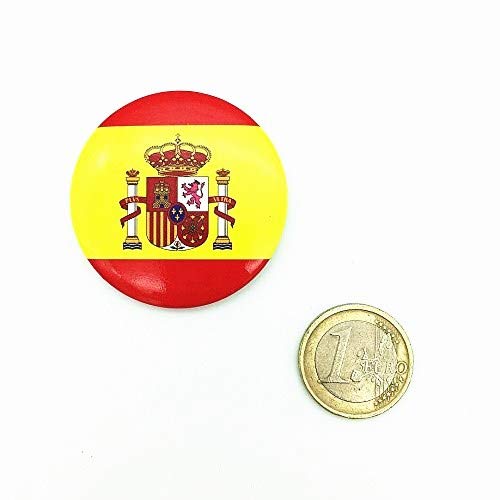 Durabol 2 PCS Pin Chapa con IMPERDIBLE con Bandera Y Escudo ESPAÑA Spain +