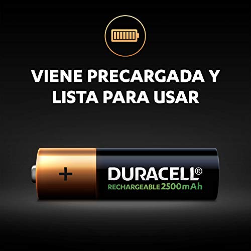 Duracell - Pilas Recargables AA 2500 mAh, paquete de 8