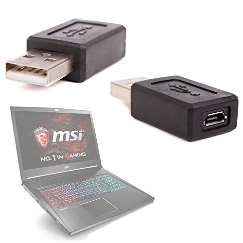 DURAGADGET Adaptador USB (Macho) A Micro USB (Hembra) para Portátil MSI Raider GE73VR 7RF-258XES