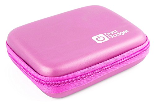 DURAGADGET Funda Rígida Rosa Compatible con Disco Duro Externo Maxtor M3 1TB STSHX-M101TCBM / 2TB STSHX-M201TCBM / 3TB STSHX-M301TCBM / 4TB STSHX-M401TCBM / 500GB STSHX-M500TCBM - con Mini Mosquetón