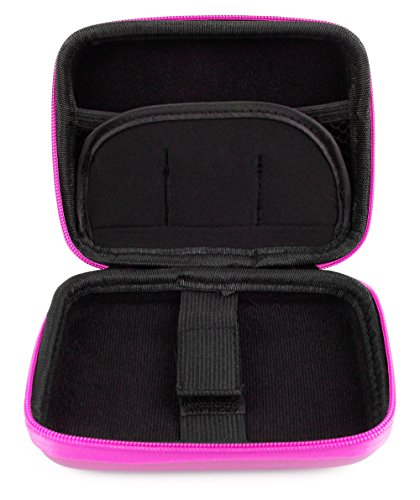 DURAGADGET Funda Rígida Rosa Compatible con Disco Duro Externo Maxtor M3 1TB STSHX-M101TCBM / 2TB STSHX-M201TCBM / 3TB STSHX-M301TCBM / 4TB STSHX-M401TCBM / 500GB STSHX-M500TCBM - con Mini Mosquetón