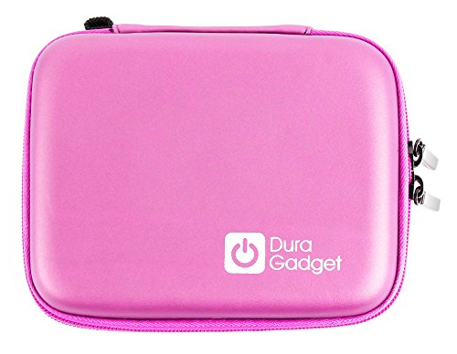 DURAGADGET Funda Rígida Rosa Compatible con Disco Duro Externo Maxtor M3 1TB STSHX-M101TCBM / 2TB STSHX-M201TCBM / 3TB STSHX-M301TCBM / 4TB STSHX-M401TCBM / 500GB STSHX-M500TCBM - con Mini Mosquetón