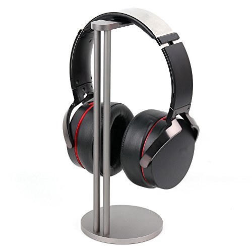 DURAGADGET Soporte de Acero para Auriculares Pyle PGPHONE80, PHBT3E, Sound 6 PHBT6 / Razer Kraken 7.1 V2, Thresher Ultimate/Sades SA 903 / Sennheiser RS 127, PC 8. Color Plateado