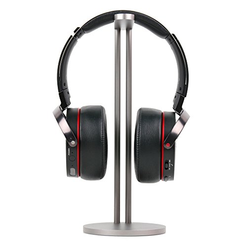 DURAGADGET Soporte de Acero para Auriculares Pyle PGPHONE80, PHBT3E, Sound 6 PHBT6 / Razer Kraken 7.1 V2, Thresher Ultimate/Sades SA 903 / Sennheiser RS 127, PC 8. Color Plateado