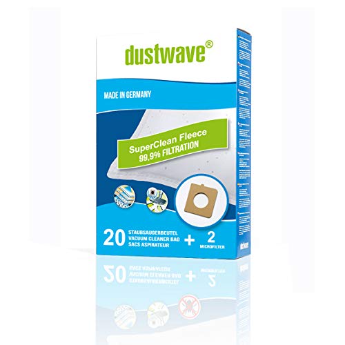 dustwave® - Bolsas para aspiradora Rowenta RO2451 WA, Compacteo Ergo RO5223, RO5227, RO5255, RO5265 EA, RO5271, RO5273; Compacteo Ergo Eco, RO5295 Animal Care (Rowenta Orig. ZR0039)