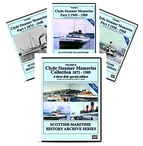 DVD Clyde Steamer Memories Collection 1872-1989 3 Disk Special Edition - SAVE £12 over individual disk price DVD British Scottish Paddle Steamer Maritime Archive History