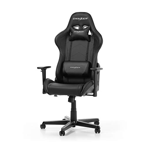 Dx Racer Formula F08 Gaming Chair, Black, Piel sintética, Negro, 67 x 67 x 128 cm