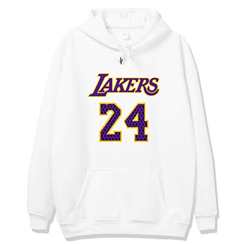 DYJXIGO Sudadera con capucha Lakers 24# Bryant, sudadera con capucha Leades Top Blusa Tracksuits Hombres y Mujeres Entrenamiento Suit Sport de manga larga White-XL (170~180)