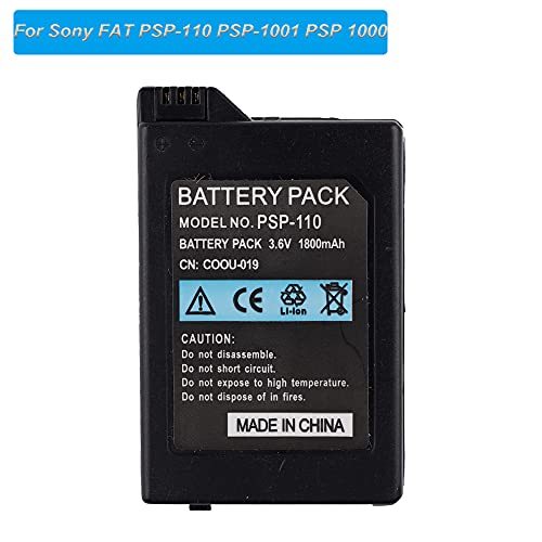 E-yiiviil Batería de repuesto PSP-110 compatible con Sony Fat PSP-110, PSP-1001 y PSP 1000
