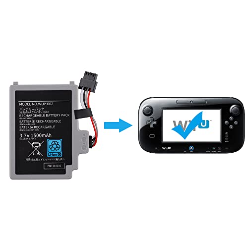 E-yiiviil ET WUP-012 WUP-002 - Batería de repuesto para controlador de Wii U