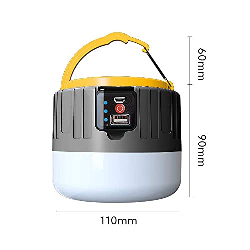 Eamplest Lampara de Camping, 2200 Lumens, Linterna de Camping Recargable con Control Remoto, Carga Solar, 3 Modos de Luz, IPX6 Impermeable, Luz Solar Exterior LED Ultra Brillante -Tipo B