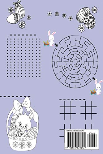 Easter activity pack: Easter Egg Rabbit Banner for Easter Decorations size 6*9 100 pages
