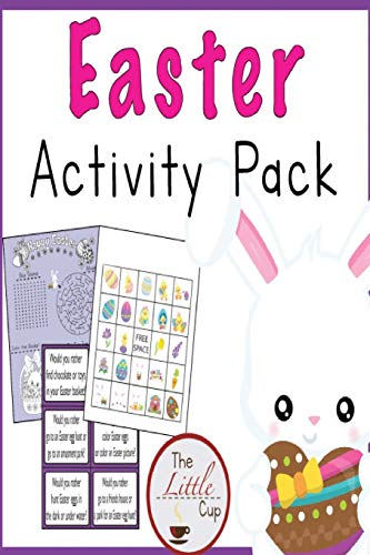 Easter activity pack: Easter Egg Rabbit Banner for Easter Decorations size 6*9 100 pages