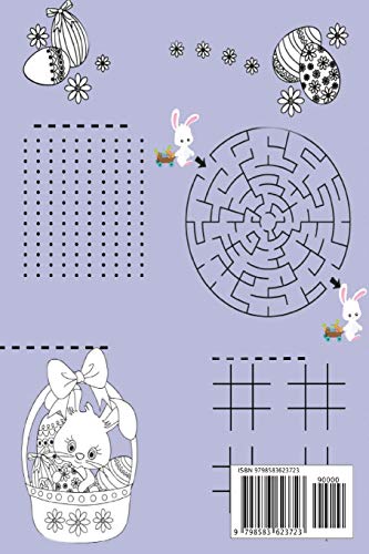 Easter activity pack: Easter Egg Rabbit Banner for Easter Decorations size 6*9 90 pages