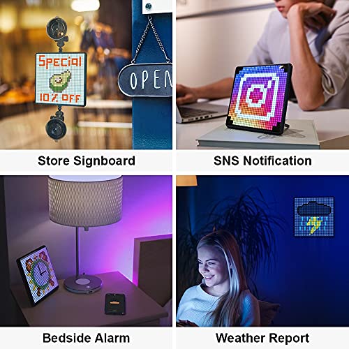EastWing Pixoo Max - Marco de fotos digital con pantalla LED programable de 32 x 32 píxeles, regalo de año nuevo para niños, decoración de luz del hogar PixooMax